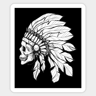 Indian Chief Skull Sticker